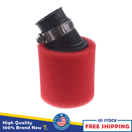 Red bent foam air filter - red,