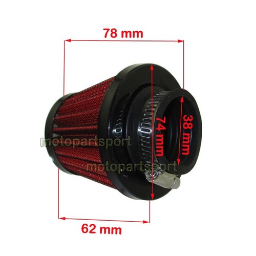 38mm air filter for - air, 70cc
