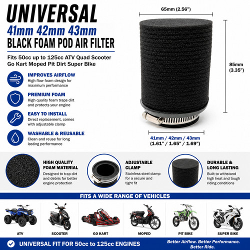 Universal 43mm black - universal, 41/42/43mm
